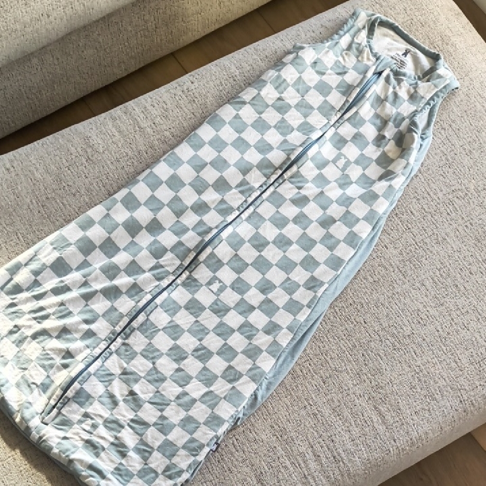 Bamboo Checkered Sleeveless Baby Sleeping Bag